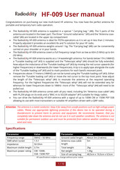 Radioddity HF-009 User Manual