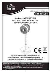 HOMCOM 824-106V00WT Instruction Manual