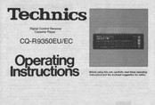 Technics CQR9350EC - AUTO PRODUCTS Operating Instructions Manual