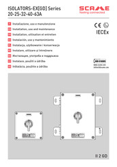 Scame ISOLATORS-EX GD Series Manual