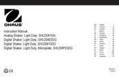 Ohaus SHLD0415AL Instruction Manual