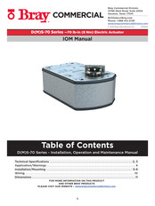 Bray DMS-70 Series Installation, Operation And Maintenance Manual