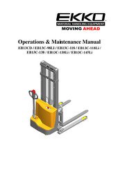 EKKO EB13C-118Li Operation & Maintenance Manual