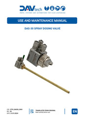 DAV TECH DAS 30 Use And Maintenance Manual