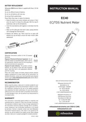 Milwaukee EC40 Instruction Manual