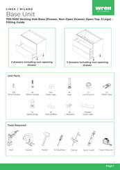Wren Kitchens Base Unit 700 Fittings Manual