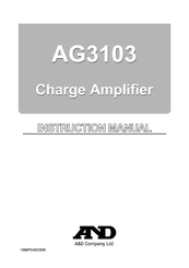A&D AG3103 Instruction Manual
