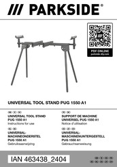 Parkside PUG 1550 A1 Instructions For Use Manual