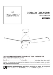 Fanimation STARBOARD L FP6752 M Series Installation Instructions Manual