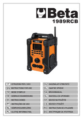 Beta 1989RCB Instructions For Use Manual
