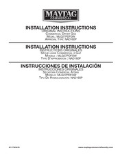 Maytag Commercial MLG27PDFGW Installation Instructions Manual