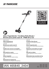 Parkside PFBA 20-Li C3 Translation Of The Original Instructions