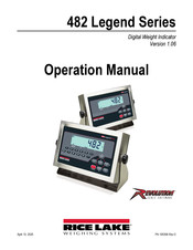 Rice Lake Legend 482 Series Operation Manual