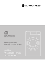 Schulthess proLine W 100 Operating Instructions Manual