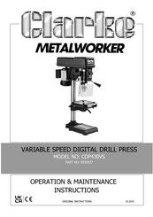 Clarke METALWORKER CDP430VS Operation & Maintenance Instructions Manual