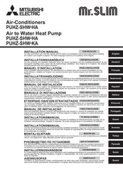 Mitsubishi Electric Mr.SLIM PUHZ-SHW230YKA Installation Manual