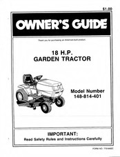 MTD 148-814-401 Owner's Manual