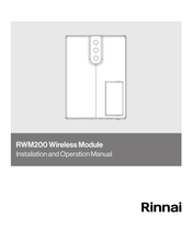 Rinnai RWM200 Installation And Operation Manual