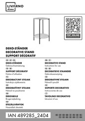 LIVARNO home 489285 2404 Instructions For Use Manual