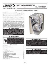 Lennox Elite EL195UH080NE48CK Unit Information