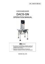 ISHIDA CHECKWEIGHER DACS-GN Operation Manual