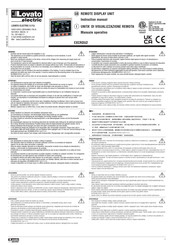 Lovato Electric EXCRDU2 Instruction Manual