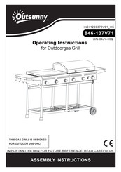 Outsunny 846-137V71 Operating Instructions Manual