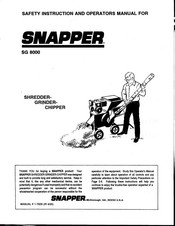 Snapper SG 8000 Operator's Manual
