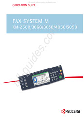Kyocera FAX SYSTEM M KM-2560 Operation Manual