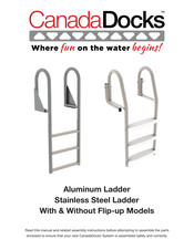 Canada Docks Stainless Steel Ladder with Flip-Up Manual