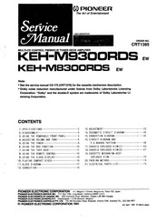 Pioneer KEH-M9300RDS Service Manual