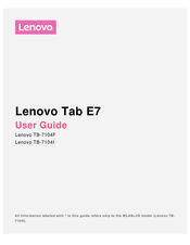 Lenovo Tab E7 TB-7104F User Manual