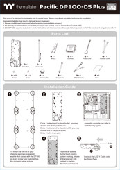 Thermaltake Pacific DP100-D5 Plus Installation Manual