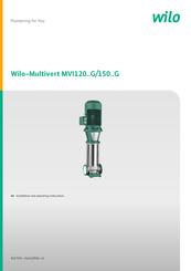 Wilo MVI15001/1G Installation And Operating Instructions Manual