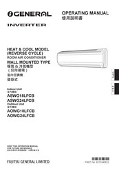 Fujitsu GENERAL ASWG24LFCB Operating Manual