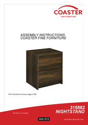 Coaster 315882 Assembly Instructions Manual
