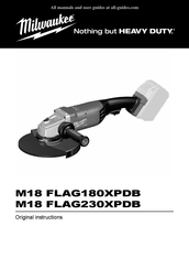 Milwaukee M18 FLAG240XPDB Original Instructions Manual