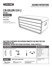 Lifetime 2327744 Assembly Instructions Manual