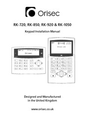 Orisec RK-720 Installation Manual