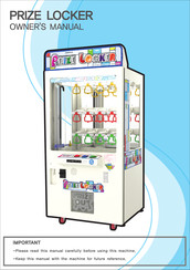 Sega Prize Locker Owner's Manual
