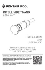 Pentair Pool Products INTELLIVIBE NANO Installation And User Manual