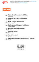 Franke FTT 6122XSL Instructions For Use And Installation
