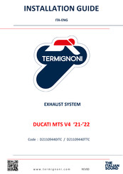 Termignoni D21109440ITC Installation Manual