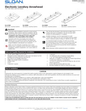 Sloan SloanStone ELA-84000 Installation Instructions Manual