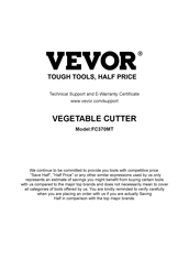 VEVOR FC370MT Manual