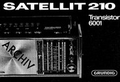 Grundig Satellit 210 Transistor 6001 Manual