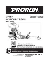 PRORUN PMB2884 Operator's Manual
