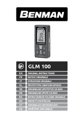 Benman GLM 100 Original Instructions Manual