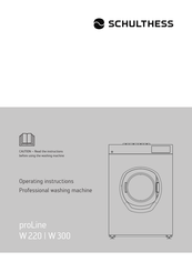 Schulthess proLine W 300 Operating Instructions Manual
