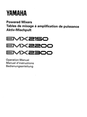 Yamaha EMX2150 Operation Manual